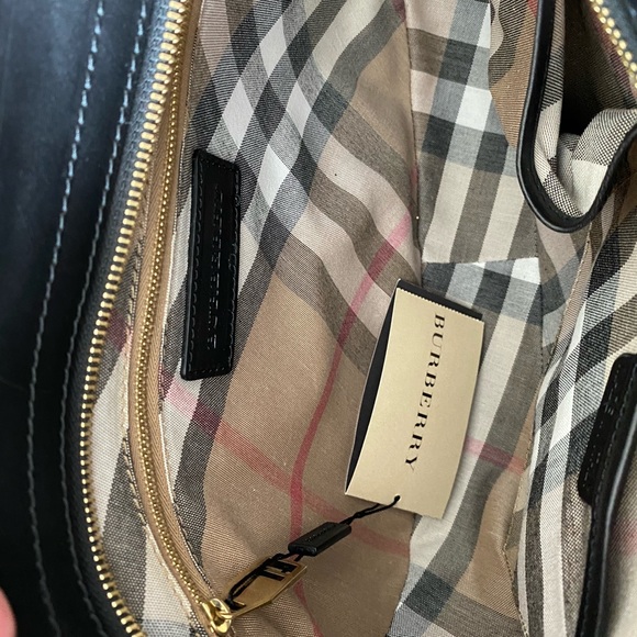 Burberry Dutton Bridle Handbag Black Nova Check - Picture 9 of 13